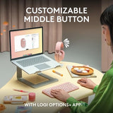 Pebble Mouse 2 M350S Slim Bluetooth Wireless Mouse, Portable, Lightweight, Customizable Button, Quiet Clicks, Easy-Switch For Windows, Macos, Ipados, Android, Chrome Os - Tonal White