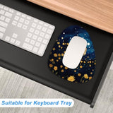 Small Mouse Pad 6 X 7 Inch, Irregular Mini Mouse Pad With Non-Slip Rubber Base, Waterproof Compact Mouse Mat For Laptop Computer Wireless Mouse Keyboard Home Office Travel, Starry Sky Dog