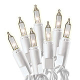 20 Clear White Mini Lights White Wire - Mini Craft Christmas Lights - Perfect For Wreaths And Trees - Incandescent - Ul