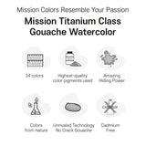 Mission Titanium Class Gouache Watercolor Mwg-1534G (15Ml X 34 Color)