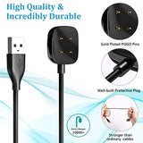 2-Pack 3.3Ft USB Charging Cable Dock for Fitbit Sense Versa 3/4 and Sense 2