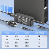 90W 65W Ac Adapter Power Cord For Hp All-In-One Desktop 22" 24" 24-Dd 24-Df 24