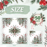 50 Pack Christmas Cocktail Beverage Napkins Disposable Paper Decorative Decorative Table Napkin For New Year Winter Dinner Merry Christmas Holiday Xmas Party Supplies