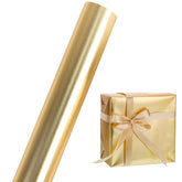 Matte Metal Gold Wrapping Paper, Mini Roll, Solid Color Paper,Gift Wrapping Paper,Perfect For Wedding,Valentine'S Day,Birthday,Christmas,Baby Shower,Diy Bouquet,Congrats,Holiday(17 Inches X 32.8 Feet)