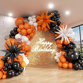 Black White Orange Balloon Arch Kit 140PCS Halloween Balloons for Birthday Thanksgiving Party Decor
