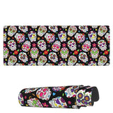 Laptop Mouse Pad Mexican Floral Sugar Skulls Desk Mat With Stitched Edges 31.5X 11.8 Inch Non-Slip Large Keyboard Rubber Writing Table Mat For Office Home