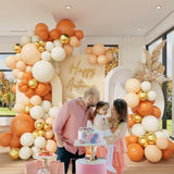 Fall Balloon Arch Kit Ivory White Gold Orange for Birthday Thanksgiving Baby Shower