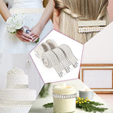 6 Rolls 5.28 Yards Pearl Diamond Ribbon Self Adhesive Rhinestone Ribbo