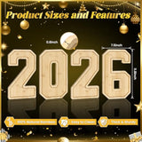 2026 New Years Eve Party Kit with Numbers, Balloons, Banner, and Table Decor