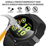 2 Pack for Garmin vivoactive 5 Smartwatch Case, 9H Tempered Glass Screen Protector+ Charger Port, All-coverage PC Protective Cover Bumper