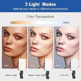 Selfie Light, Phone Light With Front & Back Clip, 60 Led Portable Light With 3 Light Modes, 5000Mah Rechargeable Video Light For Phone, Iphone, Ipad, Laptop, Tiktok, Makeup, Live Stream, Vlog
