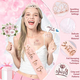 116pcs Bachelorette Party Kit with Sash, Veil, Crown, Props & Wedding Decor