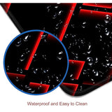 Large Mouse Pad Gaming, Black Extended Mousepad With Stitched Edges, Non-Slip Rubber Base Keyboard Mouse Mat Desk Pad For Work, Game, Office, Home, 31.5 X 11.8 In, Red Ray