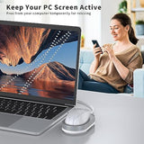 Mouse Jiggler, Undetectable Mouse Mover Device Wiggler Shaker With Drive Free Usb Cable And Usb Adapter, Physical Automatically Mouse Movement, Keep Pc Screen Active, Silver