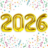40 Inch Gold 2026 Number Balloons for New Year Party and Celebrations
