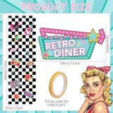 3-Pcs 1950s Retro Diner & Rock ’n’ Roll Party Banner Set