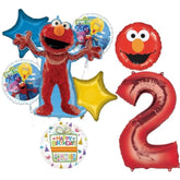 Sesame Street Elmo 2nd Birthday Party Supplies Balloon Bouquet Decorations