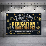 Employee Appreciation Day Banner Backdrop Decorations, We Appreciate You Banner Administrative Professional Day Decorations Background Wall Decor