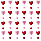 19.7Ft Valentines Day Decorations 3D Heart Garland Paper Hanging Streamers 32 Pcs Red Pink String Red Heart Shape Ornament For Valentines Anniversary Wedding Birthday Party Supplies