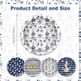 32 Pcs Nautical Anchor Paper Plates -7 Inch Nautical Disposable Navy Anchor Dessert Plates | Cruise Ship Party Decorations for Boys Birthday, Baby Shower, Sailor Boat Themed Party Supplies, 4 Styles
