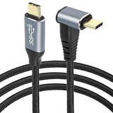 2M Right Angle Usb C To Usb C Cable,90 Degree 10Gbps 4K@60Hz Pd 100W Usb3.1 Ge