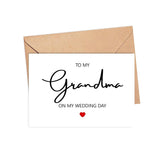 To My Grandma On My Wedding Day Card - To My Grandma Card - Wedding Day Card To Grandma - Card For Grandma On My Wedding Day - Wedding Congratulations Card