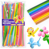 100 Long Balloons For Balloon Animals - 260 Long Skinny Balloons For Tying Balloon Arch Assorted Colors Globos Largos Clown Latex Twisting Birthday Wedding Carnivals Party Decoration