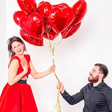 Valentines Balloons, 40 Inch Red Love 18 Inch Red Heart Foil Balloons With 1000Pcs Silk Rose Petals For Valentine'S Day Anniversary Engagement Mother'S Day Party Supplies