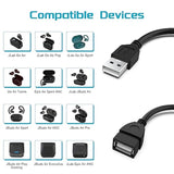 Usb Extension Charger Cable For Jlab Go Ai Pop/Sport, Jlab Epic Air Anc/Sport