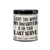 Son In Law Candle From Mother In Law Light This When My Daughter Is On Your Last Nerve Funny Birthday Christmas 9 Oz. Vanilla Scented Soy Wax For Men