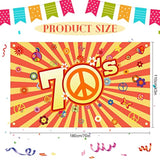 70S Party Backdrop Back To 1970'S Hippie Groovy Decorations Daisy Flower Peace Sign For Birthday Party Supplies Banner Photo Props