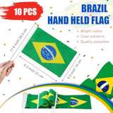 54 Pcs Brazilian String Pennant Banners Brazil Flag Green, Yellow And Blue Latex Balloons With Confetti Balloons Craft Ribbon For Independence Day Patriotic Events Sports Anniversary