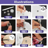 150 Pcs Canvas Snap Kit With 2 Pcs Setting Tool, Marine Grade Stainles