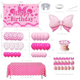 Wildflower Birthday Decorations For Women Girls, Sage Green Dusty Pink Balloon Arch Garland Kit With Floral Happy Birthday Backdrop, 12 Cupcake Toppers, Boho Spring Garden Party Supplies