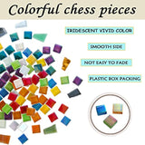 125pcs 1.5lb Iridescent Crystal Mosaic Tiles for DIY Crafts & Art Projects