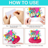 9Pcs 80S 90S Honeycomb Centerpieces Themed Birthday Party Decorations Retro Centerpiece Table Decoration Party Favors Decor Supplies Gifts For Boys Girls Men Women