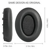 Gvoears Replacement Earpads For Sony Wh-1000Xm3 (Wh1000Xm3) Over-Ear Headphones, Ear Pads Cushions With Softer Protein Leather Noise Isolation Foam, Added Thickness Black