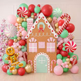 Christmas Balloon Garland Kit with Green, Pink, Red, and Foil Candy Balloons