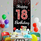 18Th Birthday Door Banner Backdrop, Happy 18Th Birthday Decorations Fo