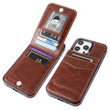 Compatible With Iphone 15 Pro Max Case Wallet With Credit Card Holder, Flip Premium Leather Magnetic Clasp Kickstand Heavy Duty Protective Cover For Iphone 15 Pro Max 6.7 Inch (Brown)