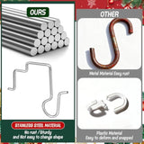60 Pcs Gutter Light Hooks Outdoor Metal Gutter Clips Gutter Guards Christmas Light Hooks Clips Stainless Steel Gutter Hooks For Outdoor Halloween Christmas Lights Decoration