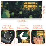 Mouse Pad Large Cute Frogs Non-Slip Game Desk Mat With Stitched Edge Laptop Keyboard Desk Pad For Work Home Gaming (35.4 X 15.7 Inches)