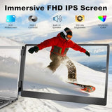 Laptop Screen Extender, 14.2" Portable Triple Monitor For Laptop With Full Hd Ips Display, Monitor Extender Compatible With Mac, Windows, Chrome, Fits 13-17 Inch Laptops
