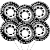 30 Inch Wheel Balloons, Race Car Tire Balloons, Racing Cars Wheels Theme Birthday Party Decorations Supplies For Men And Boys 6Pcs