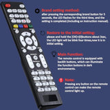 Universal Replacement Remote for Samsung, LG, Sony, TCL & More TVs Backlit