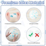 Cloud Balloons, 12 Inch White Blue Transparent Clouds Printed Latex Balloons With Cloud Foil Balloons For Sky Theme Birthday Party Baby Shower Wedding Decorations