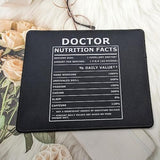 Funny Sarcastic Doctor Nutritional Facts Mouse Pad - Thank You Appreciation Gifts For Doctors - Birthday Gift Ideas For Physician, Medical Graduate - 9.5 In Mousepads