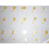 Online-Welcome Portuguese Traditional Keyboard Label with Yellow Lettering Tra