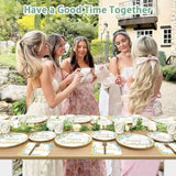 Neutral Sage Green Birthday Decorations Plates Set For 25 Guests, Glitter Foil Gold Print Happy Birthday Plates Napkins Forks Party Decorations