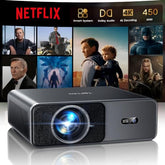Smart Projector1000 Ansi/Compatible With Netflix4K Projector With Wifi 6 And 2-Way Bluetooth, Ai Auto Focus & Keystone, 20W Dolby Audio,Built-In Apps, A1 Portable Proyector For Outdoor Movie